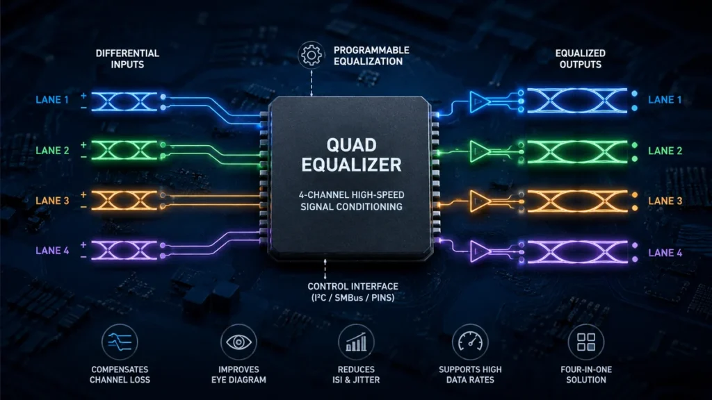 Quad Equalizer How It Works in High-Speed Data Links