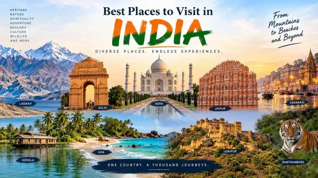 places to visit in india: 20 Must-See Destinations