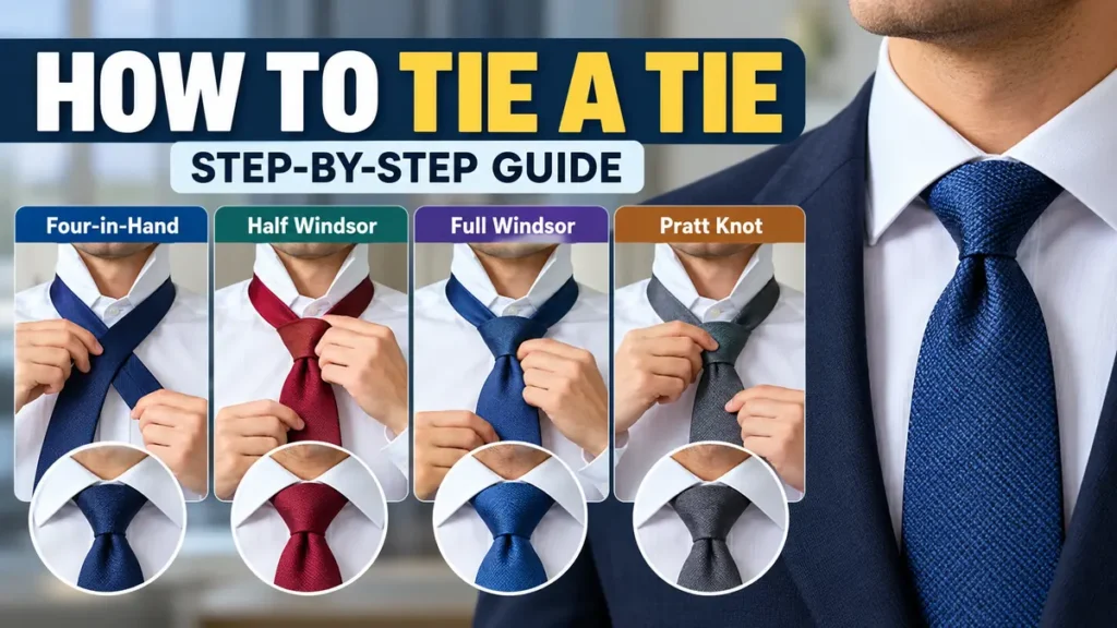 how to tie a tie: 4 Easy Knots Step by Step