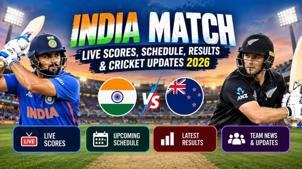 india match: Live Scores, Schedule & Results 2026